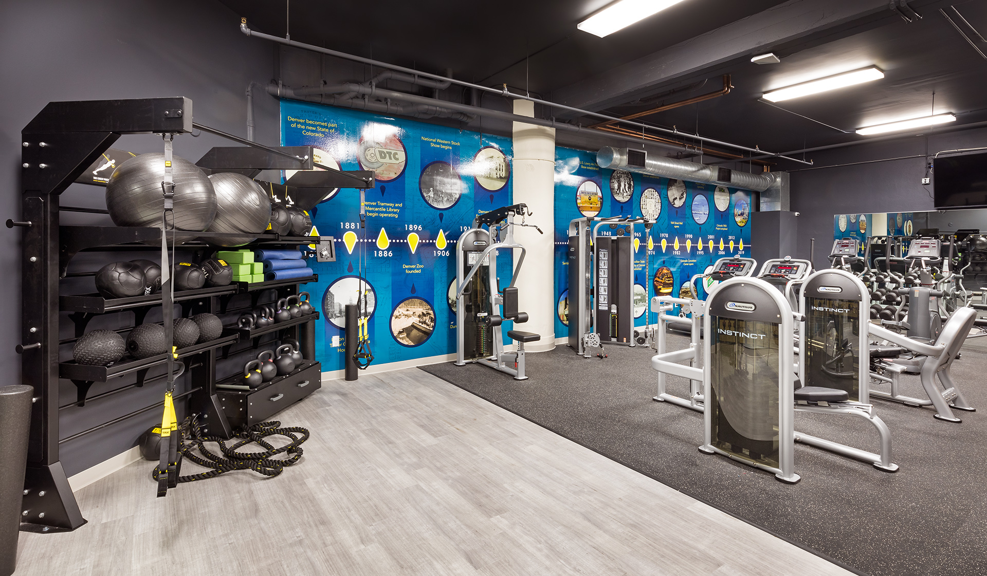 Work out at your own convenience with the on-site fitness center